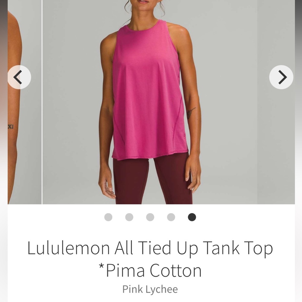 Almost new- Lululemon All Tied up Tank top💐
